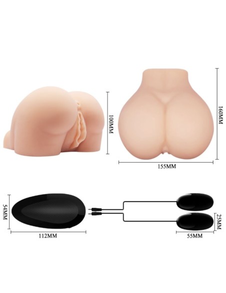 CRAZY BULL - VAGINA Y ANO REALÍSTICOS CON VIBRACIÓN POSICIÓN 8 Vaginas con vibración
