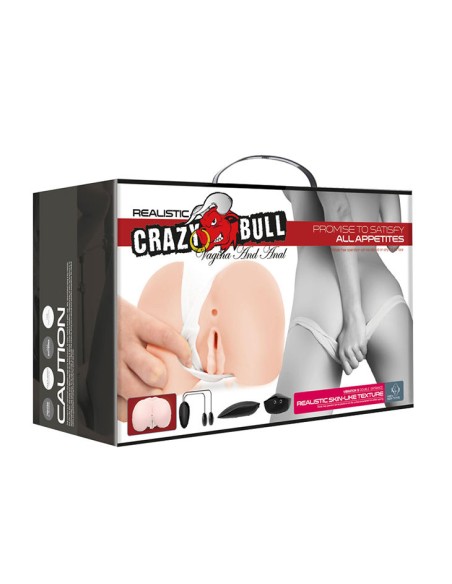 CRAZY BULL - VAGINA Y ANO REALÍSTICOS CON VIBRACIÓN POSICIÓN 8 Vaginas con vibración