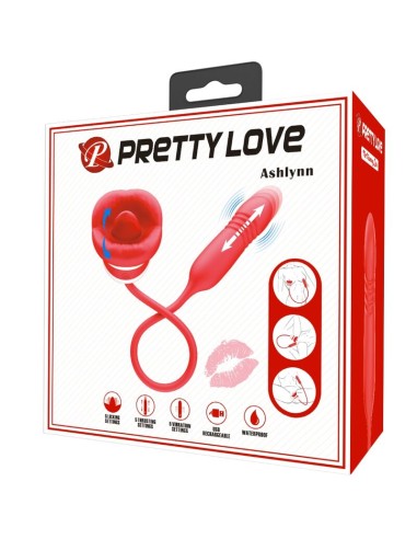 PRETTY LOVE - ASHLYNN MASTURBADOR BOCA ROJO Juguetes para Mujeres