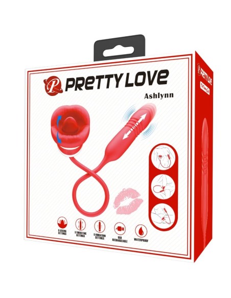 PRETTY LOVE - ASHLYNN MASTURBADOR BOCA ROJO Juguetes para Mujeres