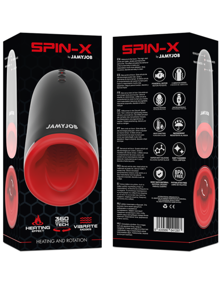 JAMYJOB - SPIN-X MASTURBADOR CON ROTACIÓN Y FUNCIÓN CALOR Masturbadores varios