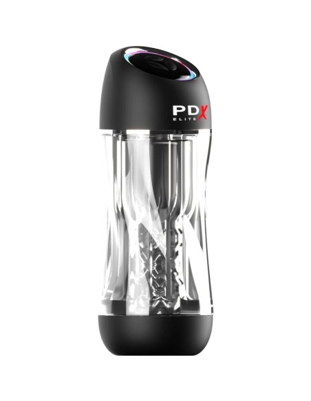 PDX ELITE - MASTURBADOR STROKER VIEWTUBE PRO VIBRADOR TRANSPARENTE Masturbador Automático