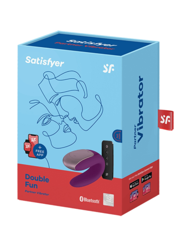SATISFYER - DOUBLE FUN PARTNER VIBRADOR LILA Vibradores control remoto