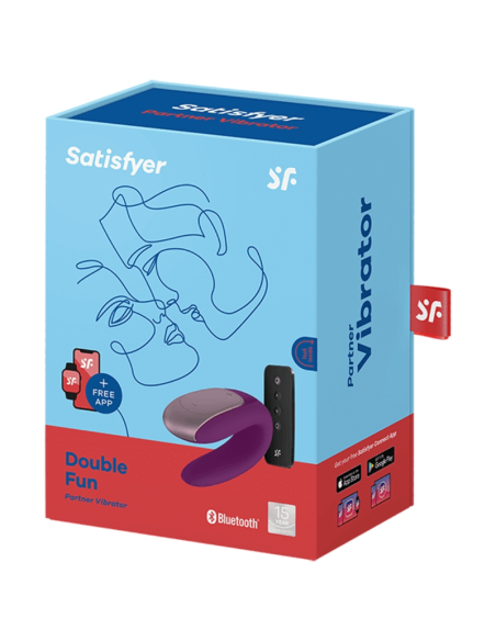 SATISFYER - DOUBLE FUN PARTNER VIBRADOR LILA Vibradores control remoto