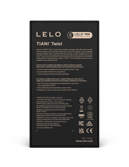 LELO - TIANI TWIST VIBRADOR PARA PAREJAS ROSA Vibrador Parejas U