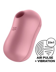 SATISFYER - COTTON CANDY ESTIMULADOR Y VIBRADOR ROSA