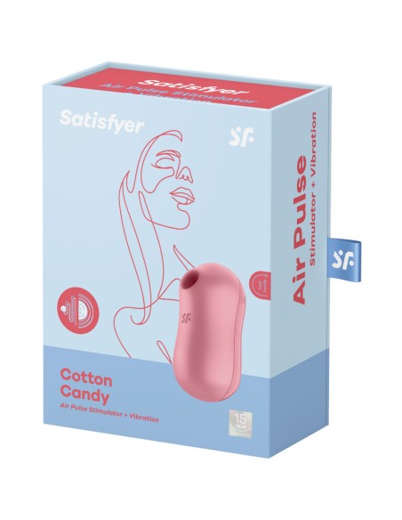 SATISFYER - COTTON CANDY ESTIMULADOR Y VIBRADOR ROSA Succionadores sin vibración