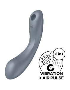 SATISFYER - CURVE TRINITY 1 AIR PULSE VIBRATION GRIS