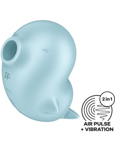 SATISFYER - SASSY SEAL ESTIMULADOR & VIBRADOR AZUL Succionadores con vibración