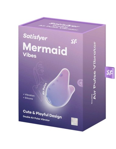 SATISFYER - MERMAID VIBES ESTIMULADOR & VIBRADOR VIOLETA Y ROSA Succionadores con vibración