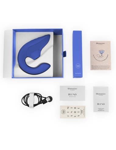 WOMANIZER - BLEND ESTIMULADOR VIBRADOR RABBIT AZUL Succionadores con vibración