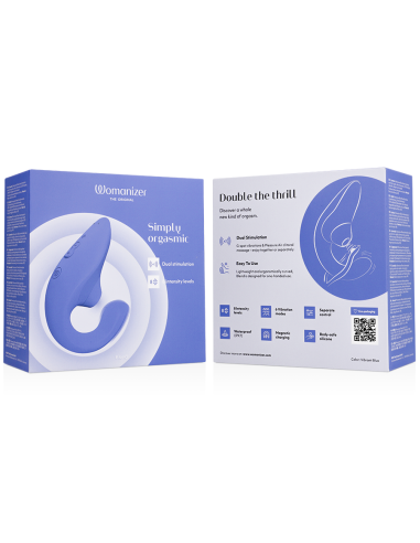 WOMANIZER - BLEND ESTIMULADOR VIBRADOR RABBIT AZUL Succionadores con vibración