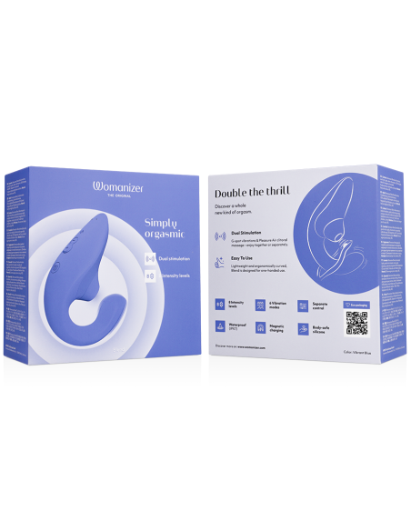 WOMANIZER - BLEND ESTIMULADOR VIBRADOR RABBIT AZUL Succionadores con vibración