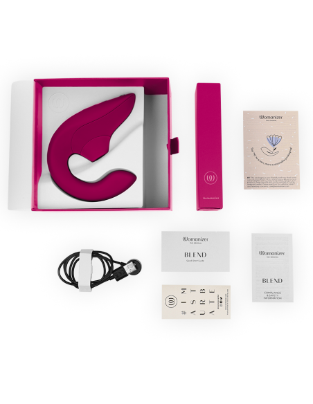 WOMANIZER - BLEND ESTIMULADOR VIBRADOR RABBIT FUCSIA Succionadores con vibración