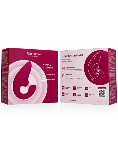 WOMANIZER - BLEND ESTIMULADOR VIBRADOR RABBIT FUCSIA Succionadores con vibración