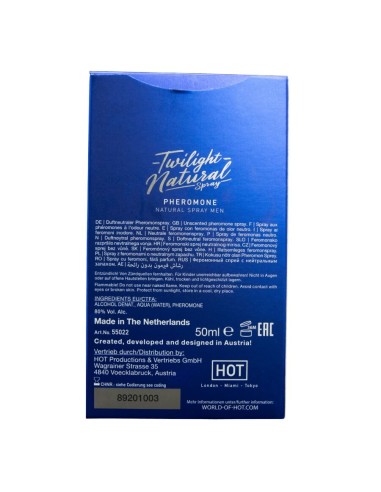 HOT - TWILIGHT SPRAY NATURAL CON FEROMONAS HOMBRE 50 ML Perfumes Feromonas Masculinas