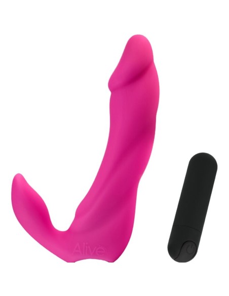 ALIVE - BIFUN PRO DILDO VIBRADOR ROSA 14.9 CM Vibradores Rabbit