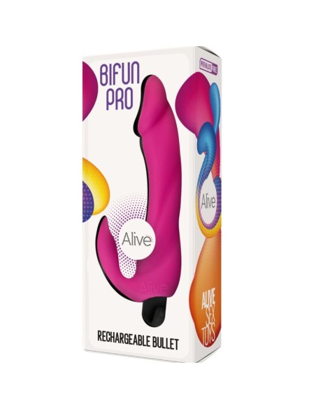 ALIVE - BIFUN PRO DILDO VIBRADOR ROSA 14.9 CM Vibradores Rabbit