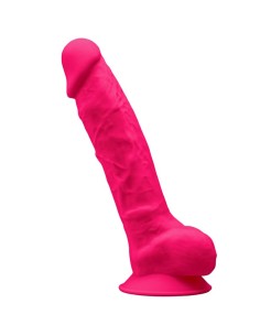 SILEXD - MODELO 1 PENE REALÍSTICO SILICONA PREMIUM SILEXPAN FUCSIA 23 CM