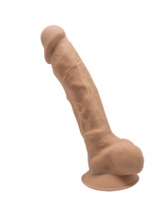 SILEXD - MODELO 1 PENE REALÍSTICO SILICONA PREMIUM SILEXPAN CARAMELO 17.5 CM