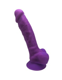 SILEXD - MODELO 1 PENE REALÍSTICO SILICONA PREMIUM SILEXPAN VIOLETA 17.5 CM