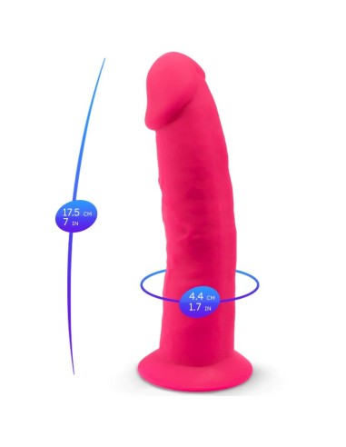 SILEXD - MODELO 2 PENE REALÍSTICO SILICONA PREMIUM SILEXPAN FUCSIA 19.2 CM Penes realísticos