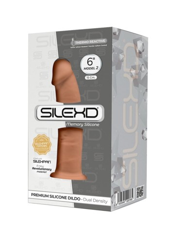 SILEXD - MODELO 2 PENE REALÍSTICO SILICONA PREMIUM SILEXPAN CARAMELO 15.4 CM Penes realísticos