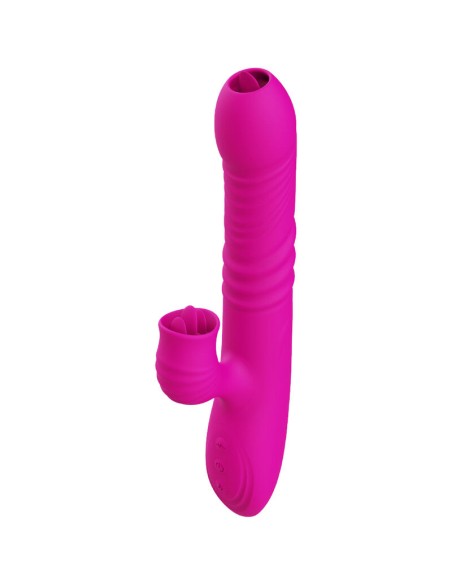ARMONY - FANNY VIBRADOR MULTIFUNCION DOBLE LENGUA EFECTO CALOR FUCSIA Rotadores y vibradores
