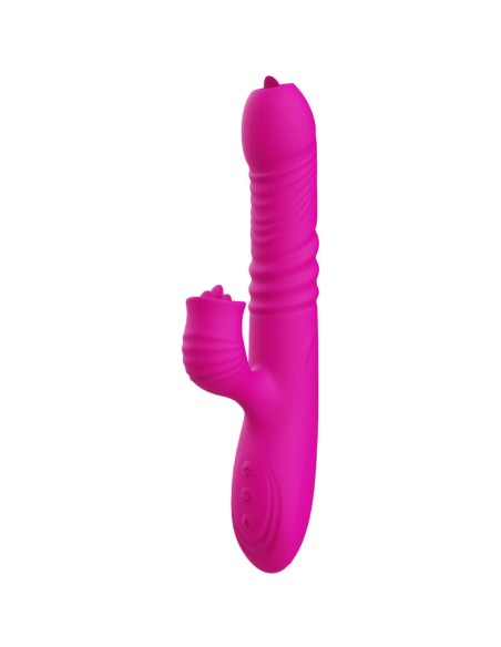 ARMONY - FANNY VIBRADOR MULTIFUNCION DOBLE LENGUA EFECTO CALOR FUCSIA Rotadores y vibradores