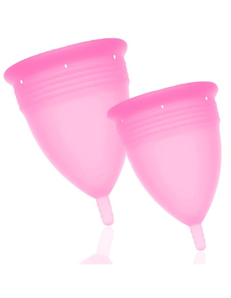 STERCUP - PACK COPA MENSTRUAL SILICONA FDA TALLA S + L ROSA Copas vaginales