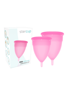 STERCUP - PACK COPA MENSTRUAL SILICONA FDA TALLA S + L ROSA 2