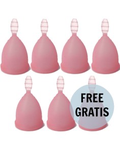 NINA KIKÍ - COPA MENSTRUAL TALLA L ROSA 6 + 1 GRATIS