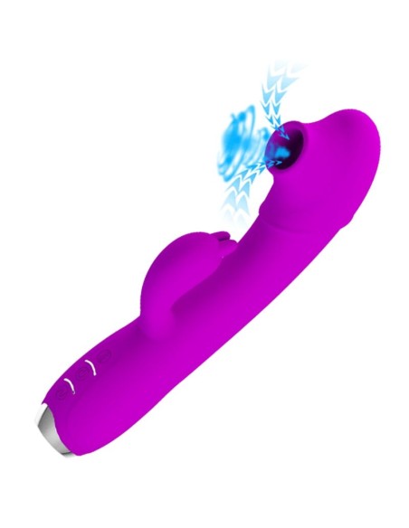 PRETTY LOVE - REGINA VIBRADOR-SUCCIONADOR RECARGABLE MORADO Vibradores Rabbit