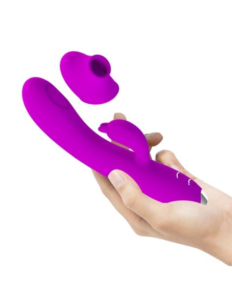 PRETTY LOVE - REGINA VIBRADOR-SUCCIONADOR RECARGABLE MORADO Vibradores Rabbit