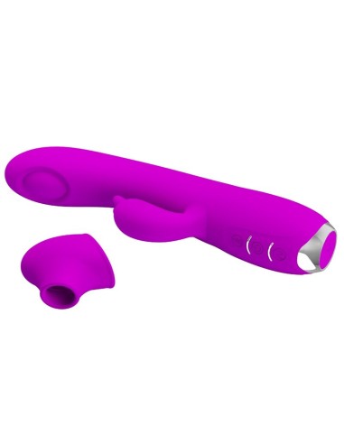 PRETTY LOVE - REGINA VIBRADOR-SUCCIONADOR RECARGABLE MORADO Vibradores Rabbit