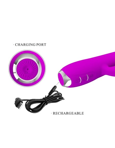 PRETTY LOVE - REGINA VIBRADOR-SUCCIONADOR RECARGABLE MORADO Vibradores Rabbit