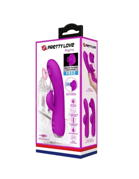 PRETTY LOVE - REGINA VIBRADOR-SUCCIONADOR RECARGABLE MORADO Vibradores Rabbit