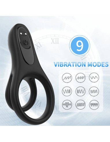 ARMONY - DOBLE ANILLO VIBRADOR NEGRO Anillos con Vibración