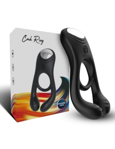 ARMONY - VEYRON ANILLO VIBRADOR DOBLE PINZA CONTROL REMOTO NEGRO Anillos con Vibración