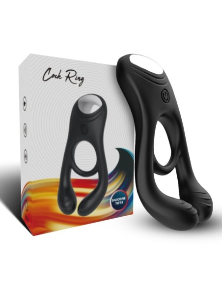 ARMONY - VEYRON ANILLO VIBRADOR DOBLE PINZA CONTROL REMOTO NEGRO Anillos con Vibración
