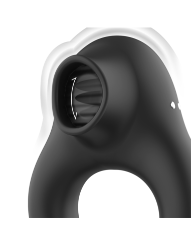 ARMONY - ANILLO VIBRADOR SILICONA 3 MOTORES RECARGABLE NEGRO - DORADO Anillos con Vibración
