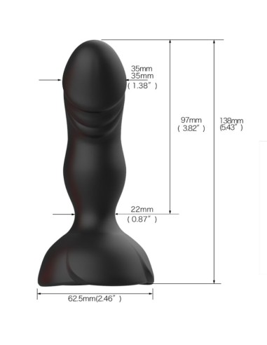 ARMONY - EXTREME A BLOOM ROSA VIBRADOR & PLUG ANAL CONTROL REMOTO NEGRO Vibradores Anales