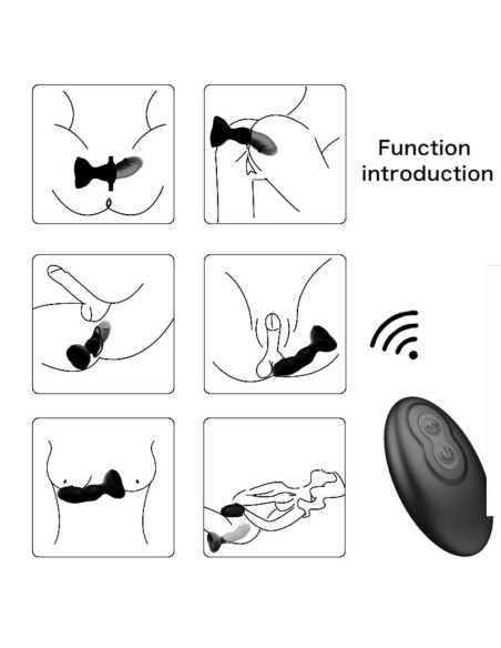 ARMONY - EXTREME A BLOOM ROSA VIBRADOR & PLUG ANAL CONTROL REMOTO NEGRO Vibradores Anales
