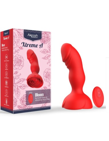 ARMONY - EXTREME A BLOOM ROSA VIBRADOR & PLUG ANAL CONTROL REMOTO ROJO Vibradores Anales