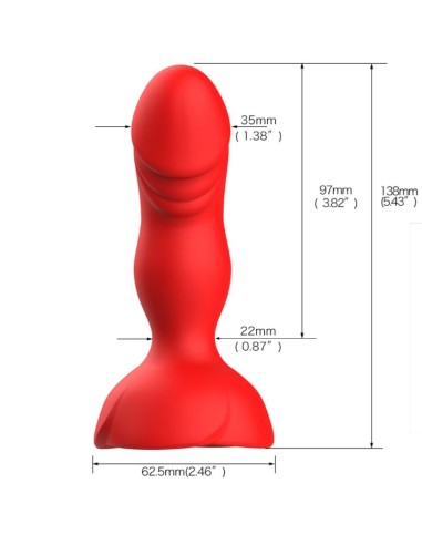 ARMONY - EXTREME A BLOOM ROSA VIBRADOR & PLUG ANAL CONTROL REMOTO ROJO Vibradores Anales