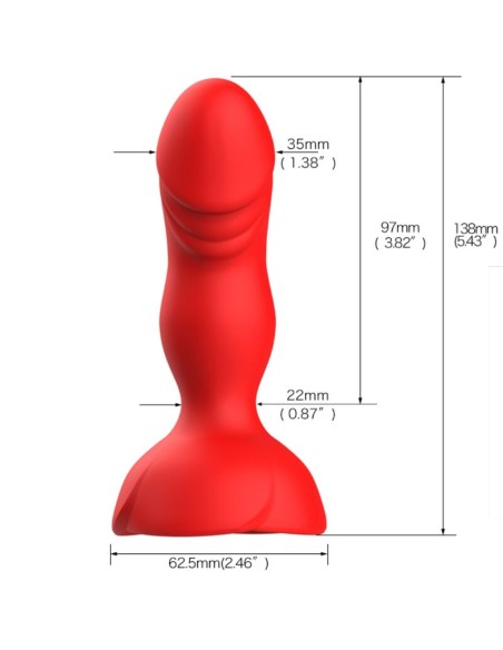 ARMONY - EXTREME A BLOOM ROSA VIBRADOR & PLUG ANAL CONTROL REMOTO ROJO Vibradores Anales