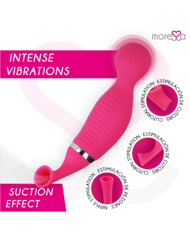 MORESSA - KIRK DUO SUCCIONADOR + MASAJEADOR MULTI PRESTACIONES PREMIUM SILICONE RECARGABLE Estimuladores