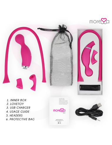 MORESSA - KIRK DUO SUCCIONADOR + MASAJEADOR MULTI PRESTACIONES PREMIUM SILICONE RECARGABLE Estimuladores