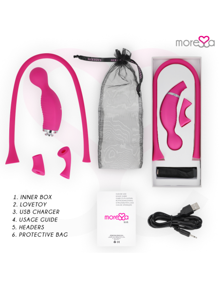 MORESSA - KIRK DUO SUCCIONADOR + MASAJEADOR MULTI PRESTACIONES PREMIUM SILICONE RECARGABLE Estimuladores