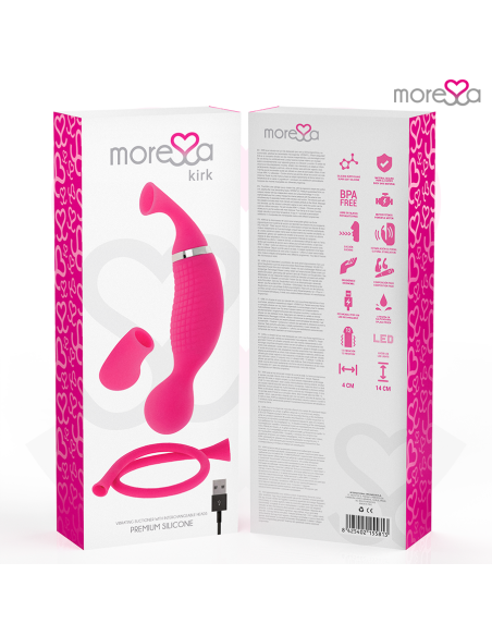MORESSA - KIRK DUO SUCCIONADOR + MASAJEADOR MULTI PRESTACIONES PREMIUM SILICONE RECARGABLE Estimuladores